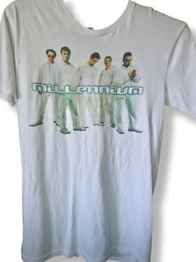 Backstreet Boys Millenium Size S White Graphic Tee 100% Cotton